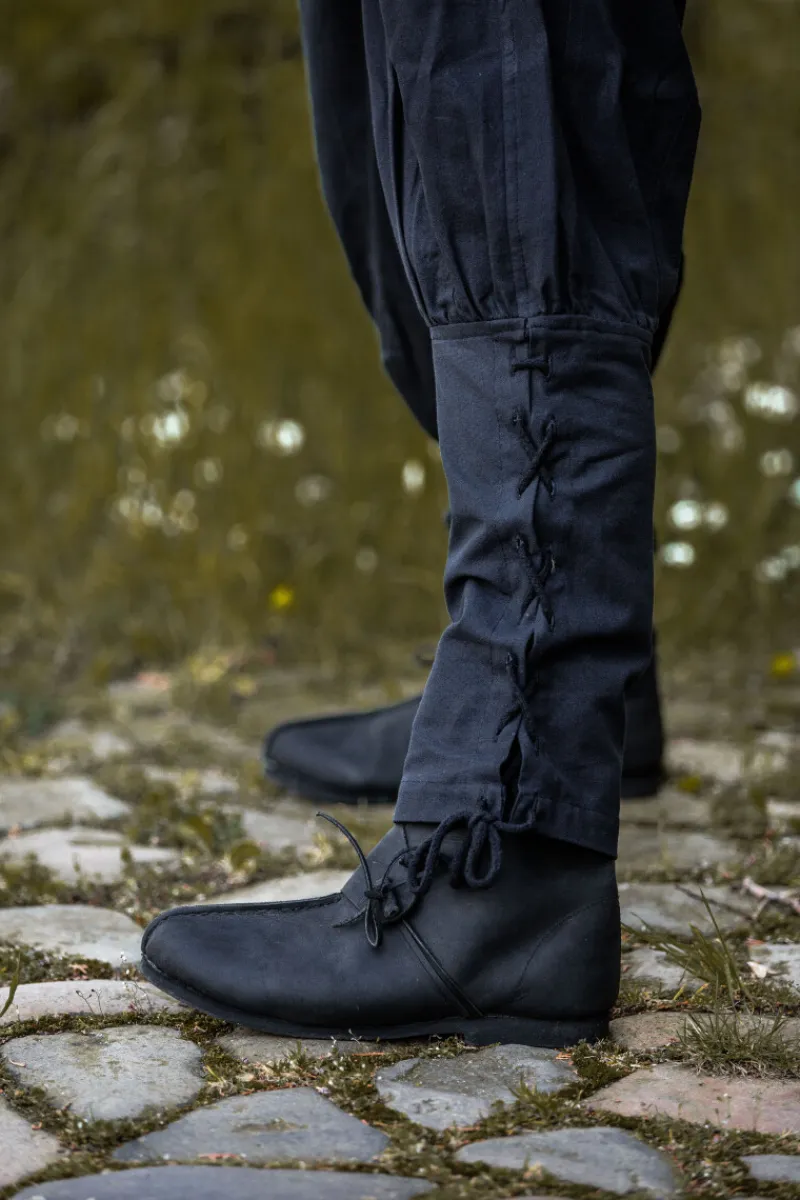 New Leonardo Carbone Hose "Tiago" mit Beinschnürung Schwarz