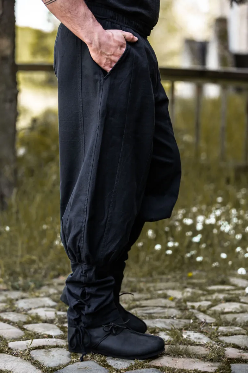 New Leonardo Carbone Hose "Tiago" mit Beinschnürung Schwarz