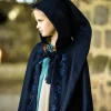 Online Leonardo Carbone Kinderumhang mit Stickerei Wolle "Hedda" Blau