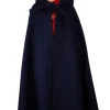 Best Sale Leonardo Carbone Kinderumhang Wolle lange Kapuze "Henrik" Blau