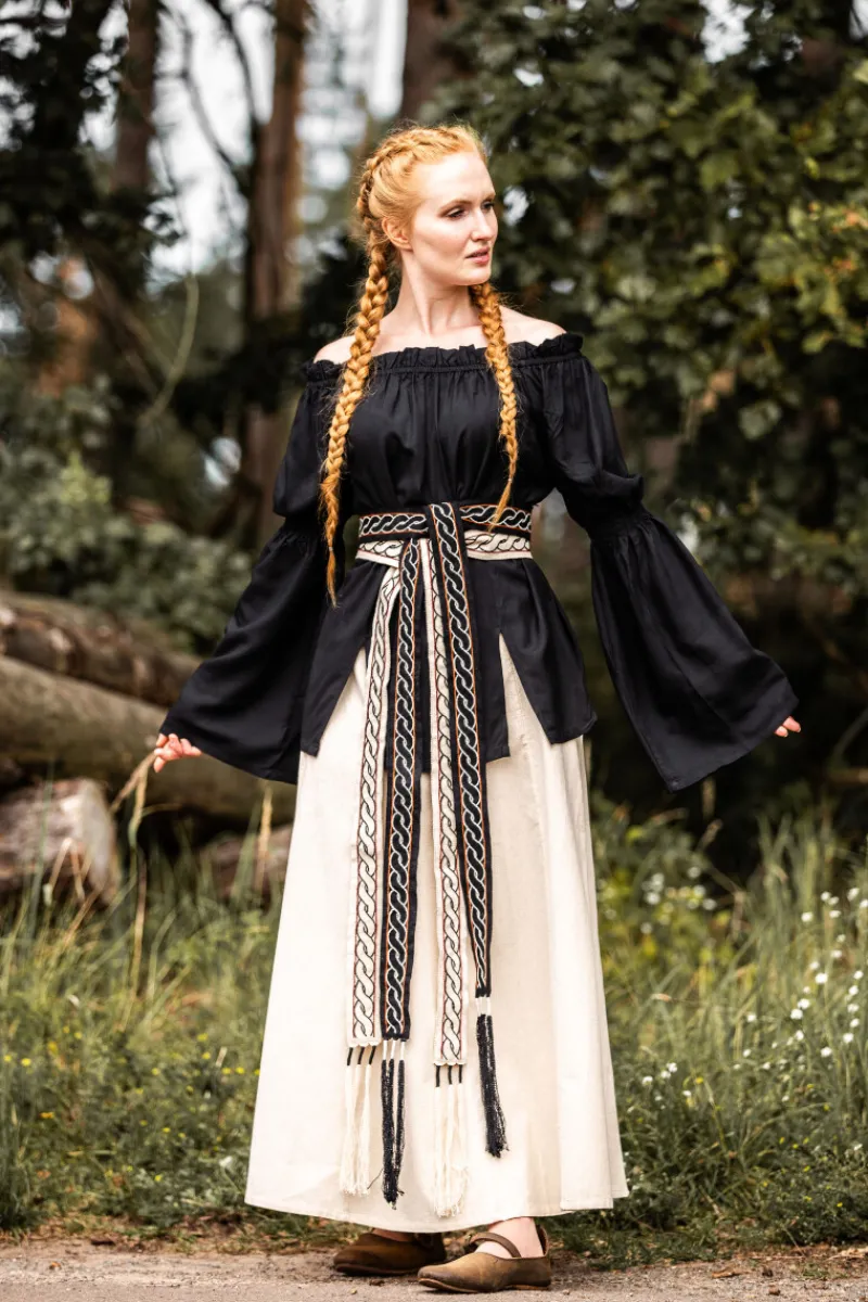 Cheap Leonardo Carbone Klassische Mittelalterbluse "Emma" Schwarz