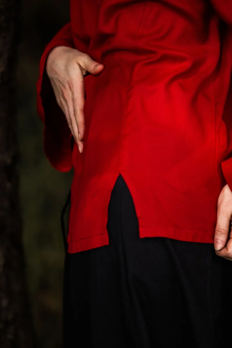 Store Leonardo Carbone Klassische Mittelalterbluse "Emma" Rot