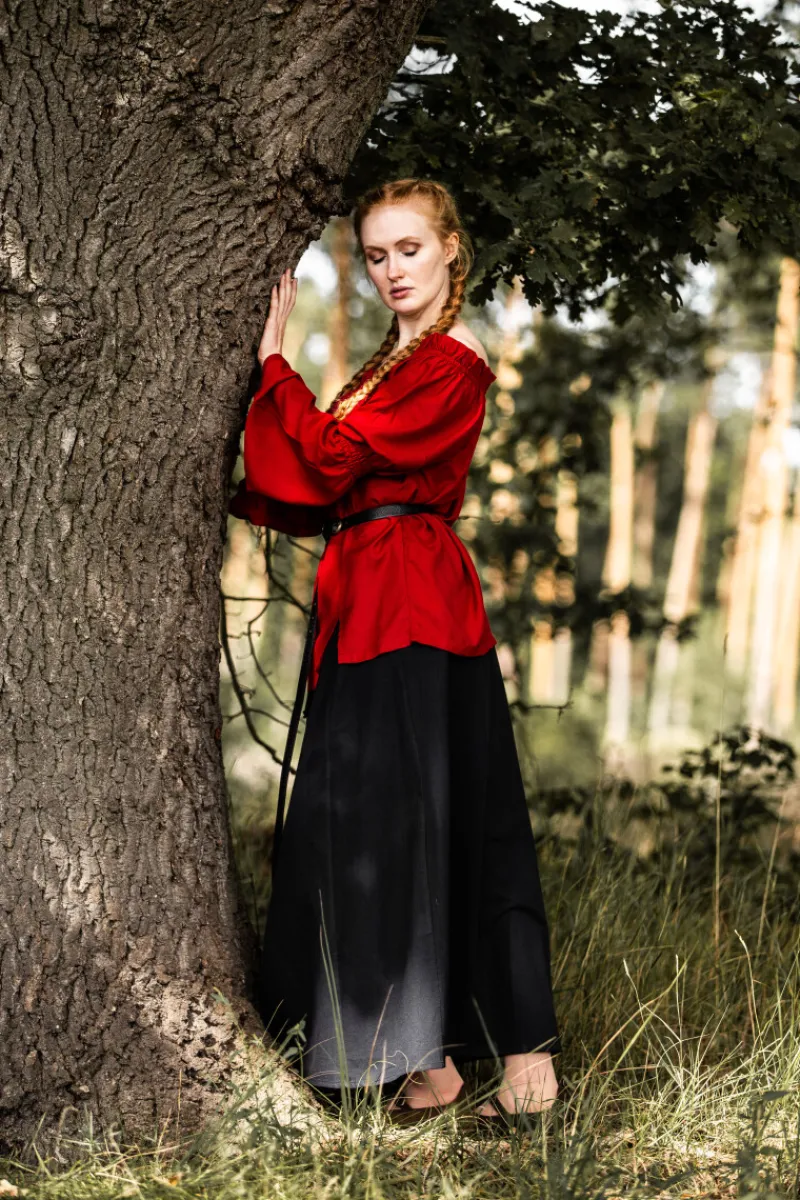 Store Leonardo Carbone Klassische Mittelalterbluse "Emma" Rot