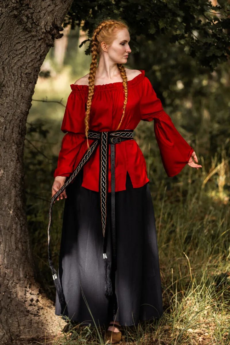 Store Leonardo Carbone Klassische Mittelalterbluse "Emma" Rot