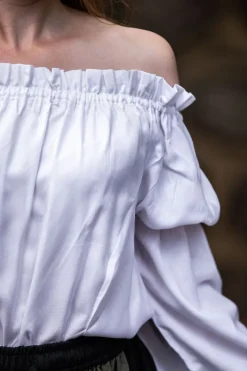Discount Leonardo Carbone Klassische Mittelalterbluse "Emma" Weiß