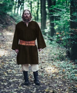 Best Sale Leonardo Carbone Klassische Wikinger Tunika "Thor" Dunkelbraun