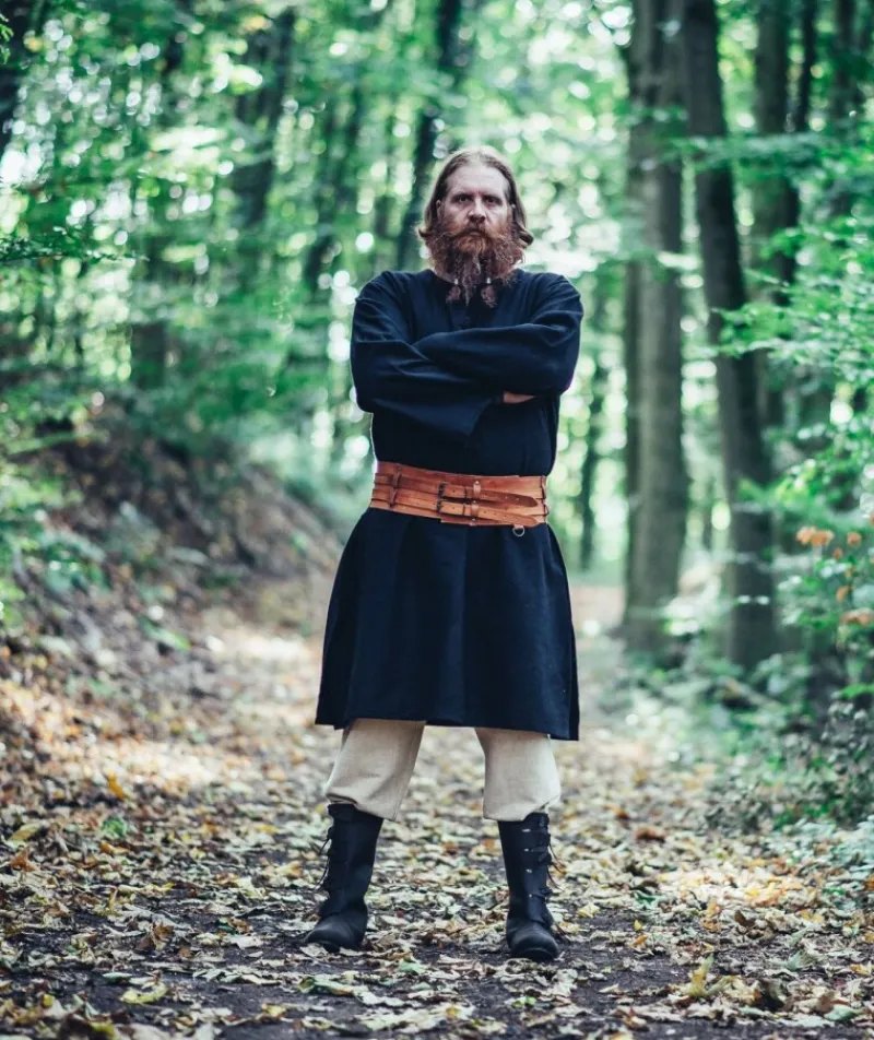 Discount Leonardo Carbone Klassische Wikinger Tunika "Thor" Schwarz