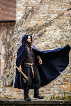 Online Leonardo Carbone Klassischer Mittelalterumhang "Elinor" Blau