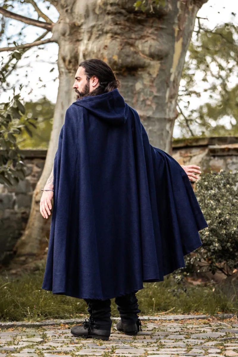 Online Leonardo Carbone Klassischer Mittelalterumhang "Elinor" Blau
