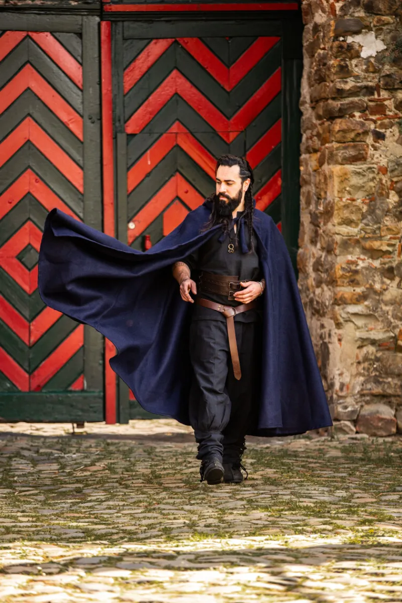 Online Leonardo Carbone Klassischer Mittelalterumhang "Elinor" Blau
