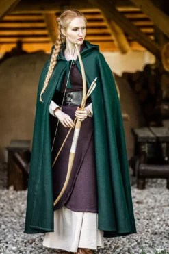 Fashion Leonardo Carbone Klassischer Mittelalterumhang "Elinor" Grün