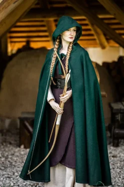 Fashion Leonardo Carbone Klassischer Mittelalterumhang "Elinor" Grün