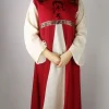 Hot Leonardo Carbone Kleid "Donna" Rot/Natur
