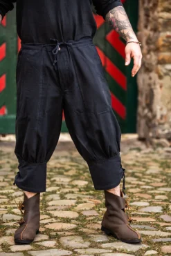 Fashion Leonardo Carbone Kniebundhose mit Unterbeinschnürung "Laurence" Schwarz