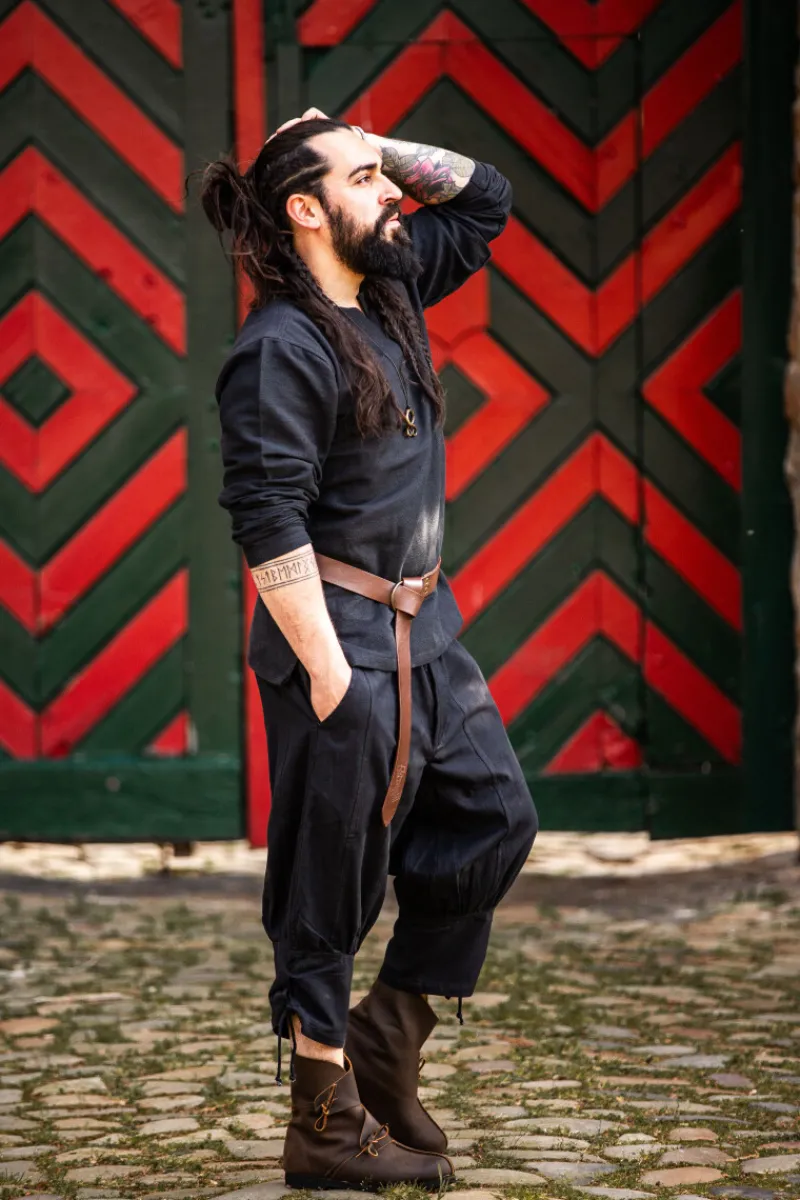 Fashion Leonardo Carbone Kniebundhose mit Unterbeinschnürung "Laurence" Schwarz