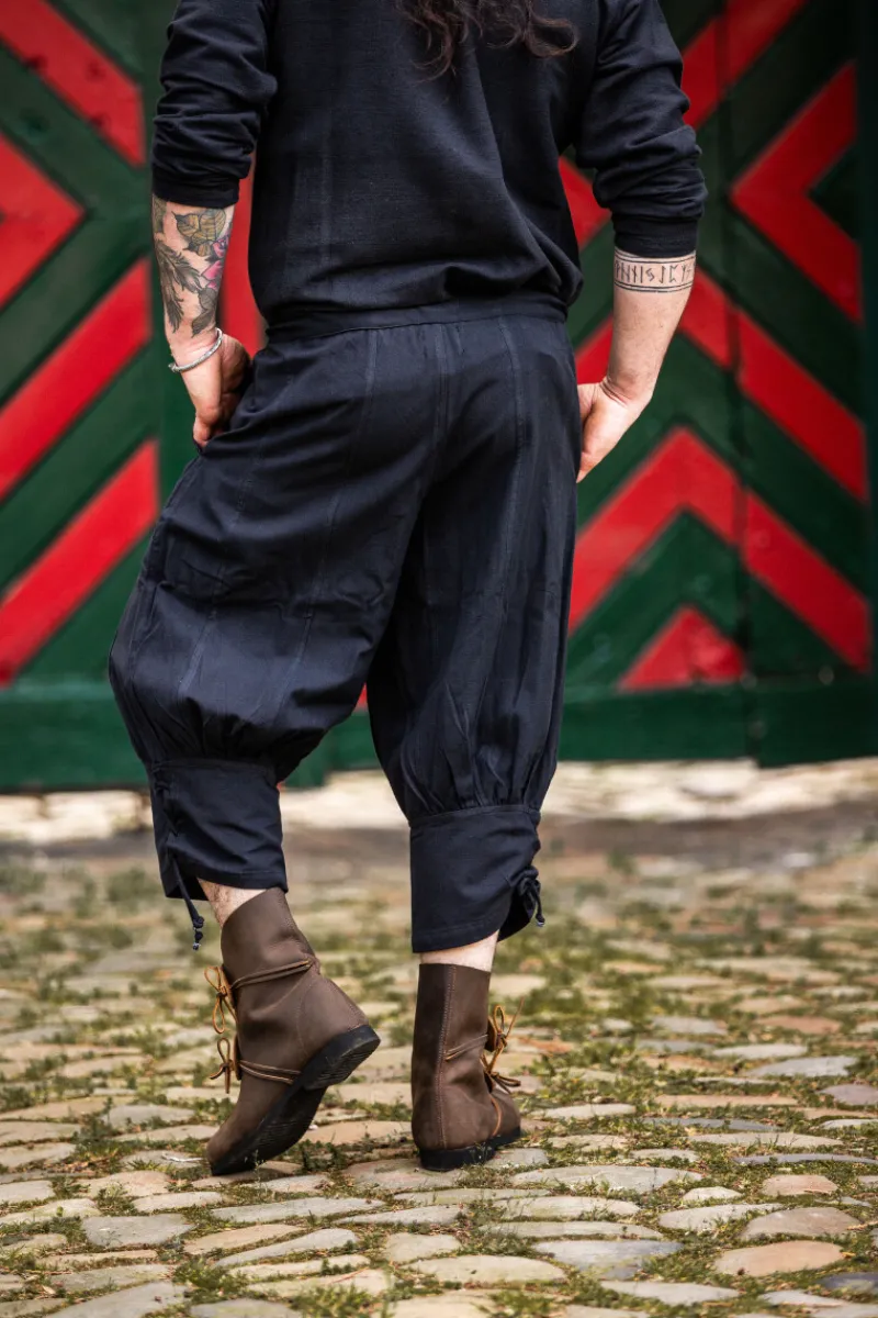 Fashion Leonardo Carbone Kniebundhose mit Unterbeinschnürung "Laurence" Schwarz