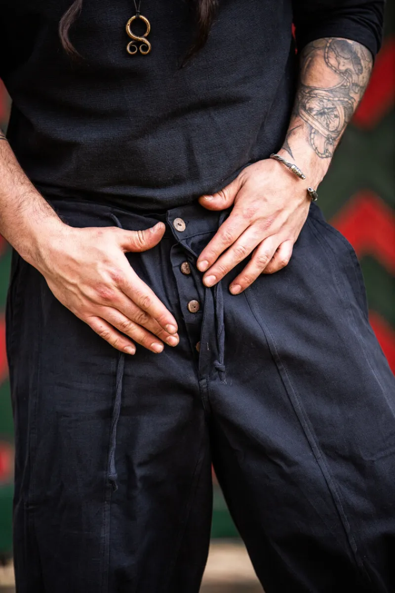 Fashion Leonardo Carbone Kniebundhose mit Unterbeinschnürung "Laurence" Schwarz
