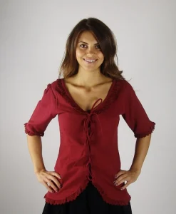Online Leonardo Carbone Kurzarmbluse "Gabriela" Rot