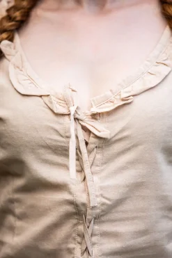 Store Leonardo Carbone Kurzarm-Rüschenbluse 