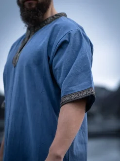 Online Leonardo Carbone Kurzarmtunika mit Bordüre 