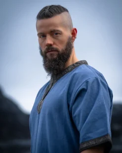 Online Leonardo Carbone Kurzarmtunika mit Bordüre 
