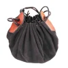 Clearance Leonardo Carbone Lederbeutel "Hug" aus Veloursleder Braun