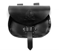 Flash Sale Leonardo Carbone Ledergürteltasche "Erin"mit keltischer Prägung Schwarz
