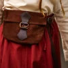 Hot Leonardo Carbone Leder-Gürteltasche mit Drachenschließe "Will" Braun
