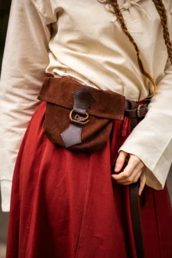 Hot Leonardo Carbone Leder-Gürteltasche mit Drachenschließe "Will" Braun