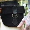 Shop Leonardo Carbone Leder-Gürteltasche mit Drachenschließe "Will" Schwarz