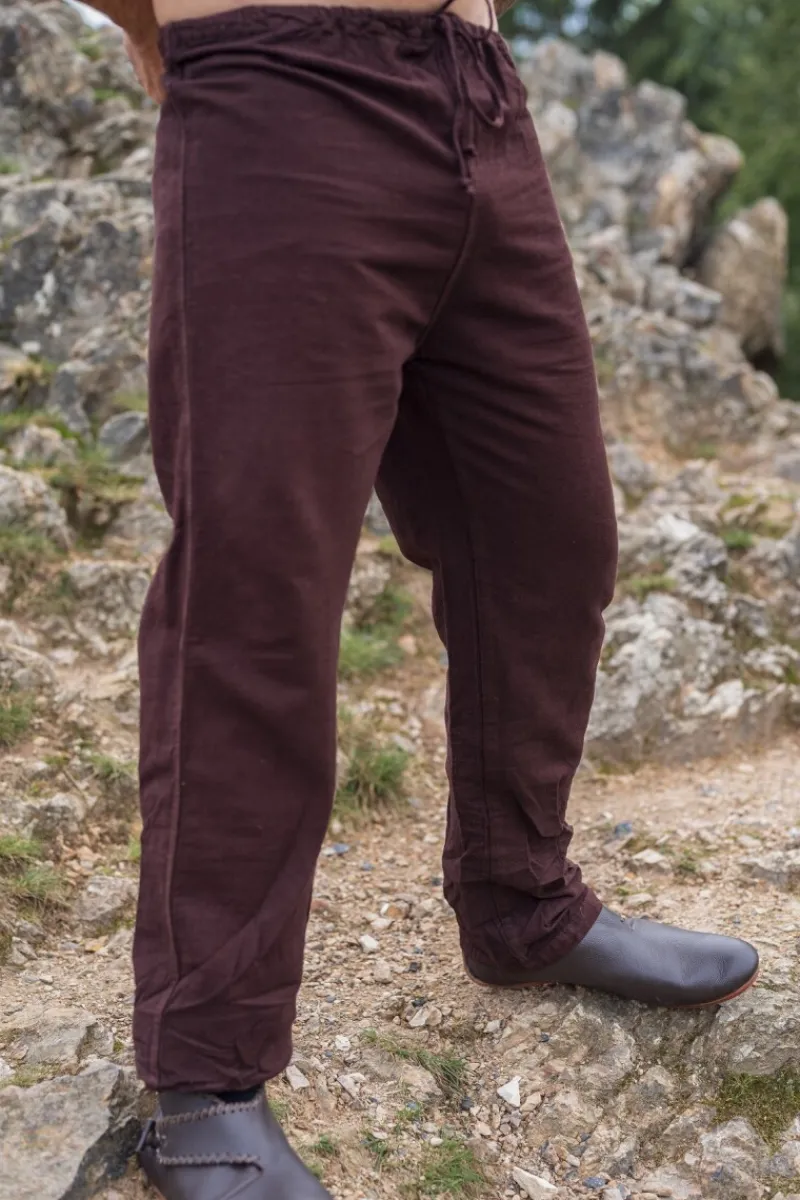Sale Leonardo Carbone Leinenhose "Asmund" Dunkelbraun