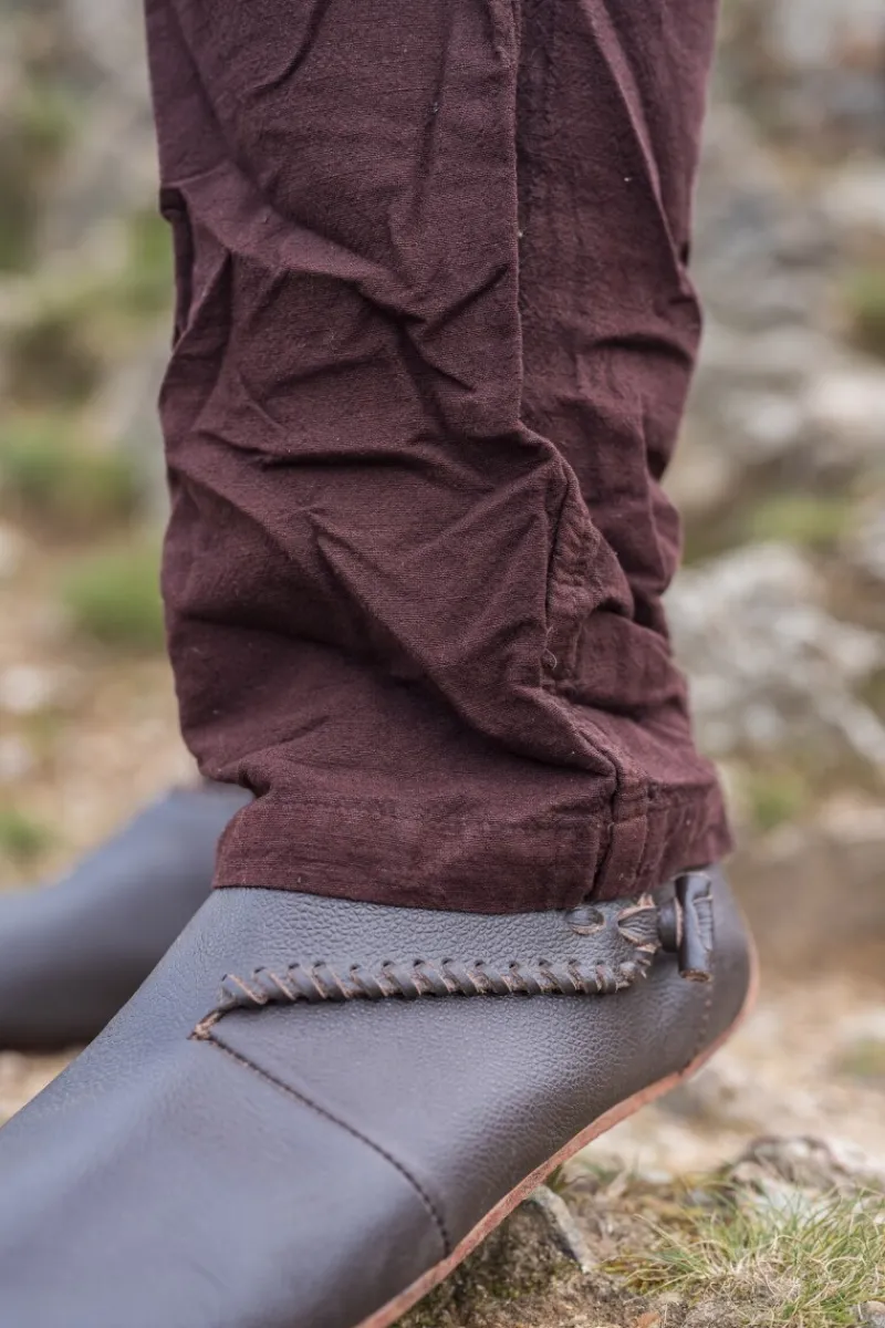 Sale Leonardo Carbone Leinenhose "Asmund" Dunkelbraun
