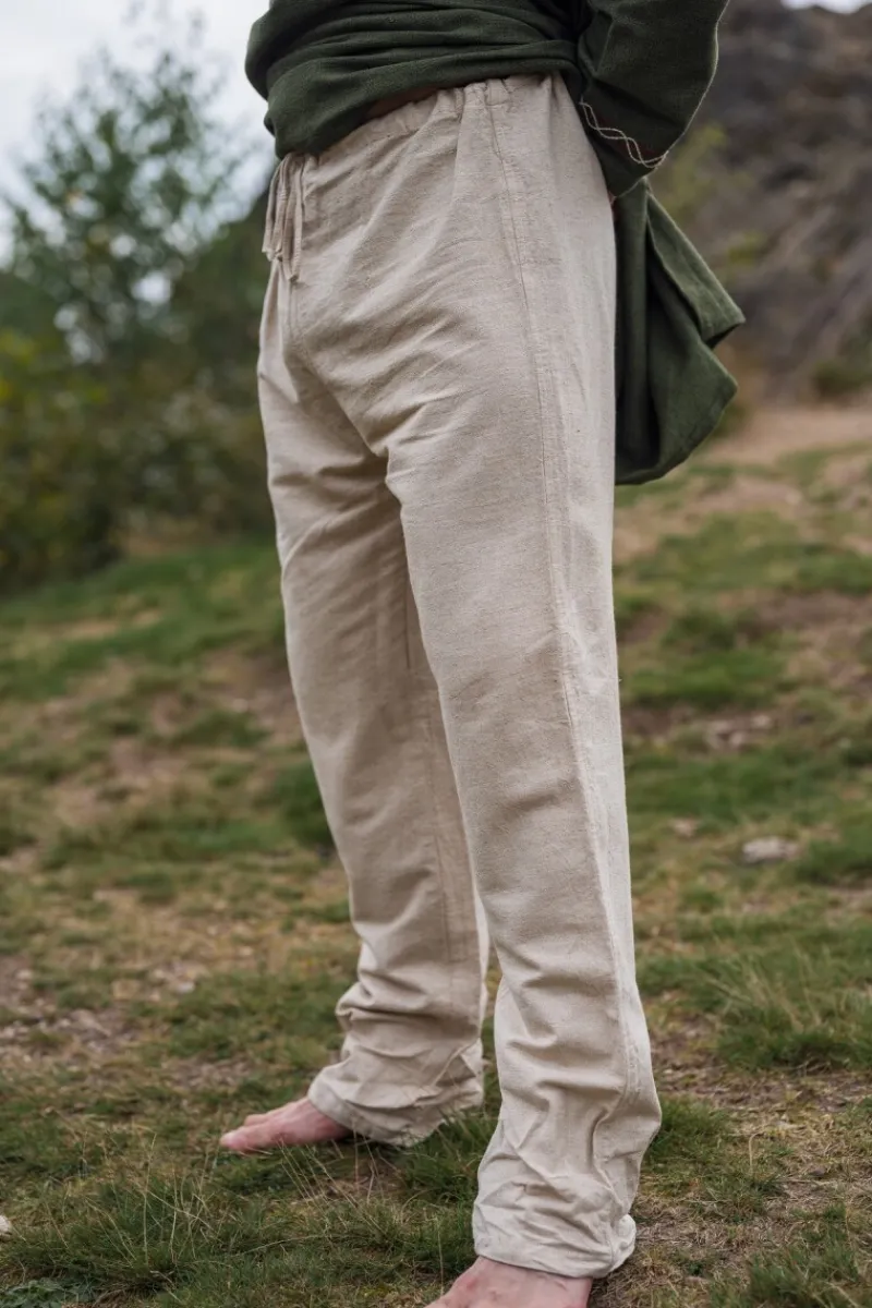 Clearance Leonardo Carbone Leinenhose "Asmund" Natur