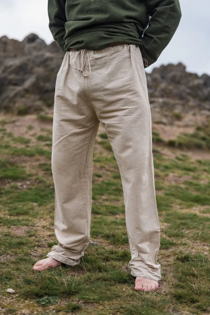 Clearance Leonardo Carbone Leinenhose "Asmund" Natur