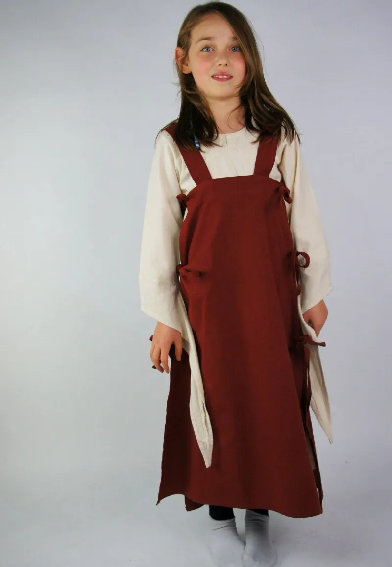 Hot Leonardo Carbone Mädchen Wikingerüberkleid "Johanna" Rot
