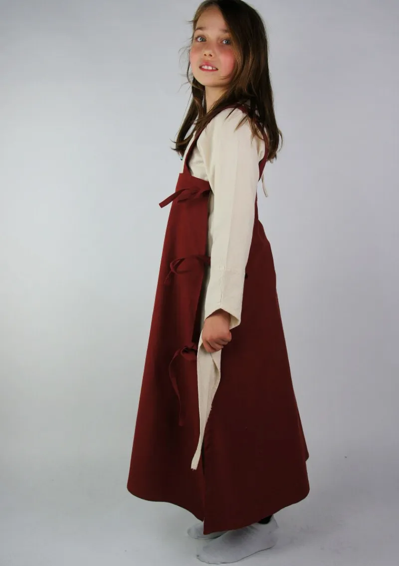 Hot Leonardo Carbone Mädchen Wikingerüberkleid "Johanna" Rot