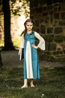 Best Sale Leonardo Carbone Mädchenkleid "Elsa" Blau/Natur