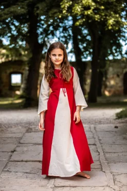 Cheap Leonardo Carbone Mädchenkleid "Elsa" Rot/Natur