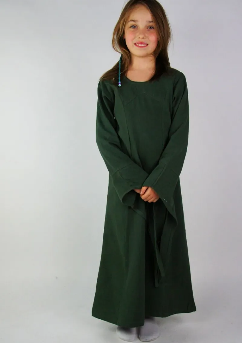Outlet Leonardo Carbone Mädchenkleid mit Trompetenärmeln "Alice" Grün