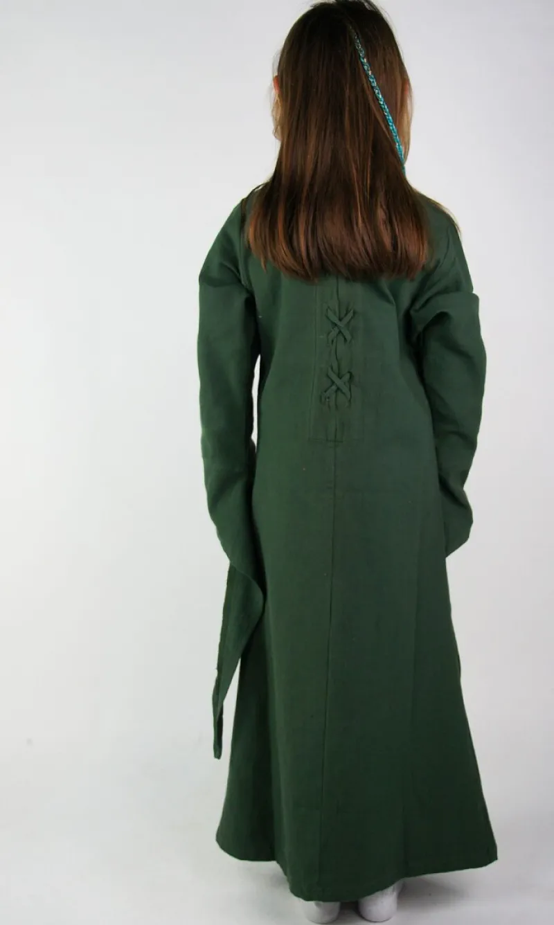 Outlet Leonardo Carbone Mädchenkleid mit Trompetenärmeln "Alice" Grün