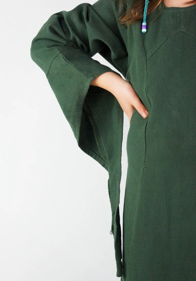Outlet Leonardo Carbone Mädchenkleid mit Trompetenärmeln "Alice" Grün