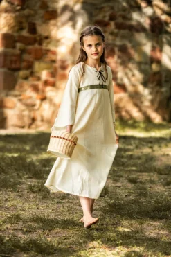 Sale Leonardo Carbone Mädchenkleid "Piccola Donna" Natur