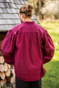 Flash Sale Leonardo Carbone Meliertes Stehkragen-Schnürhemd