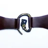 Store Leonardo Carbone Metallspange mit Leder Braun