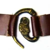 Best Leonardo Carbone Metallspange mit Leder, Eule Braun