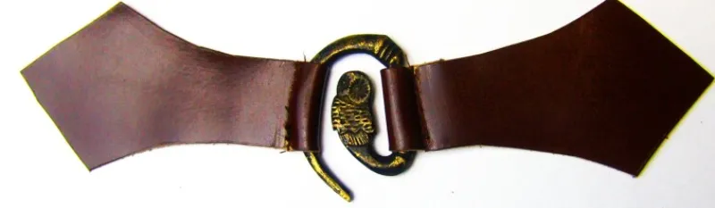 Best Leonardo Carbone Metallspange mit Leder, Eule Braun