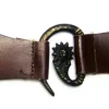 Best Leonardo Carbone Metallspange Sonne mit Leder Braun