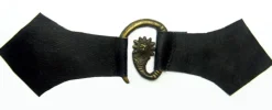 Store Leonardo Carbone Metallspange Sonne mit Leder Schwarz
