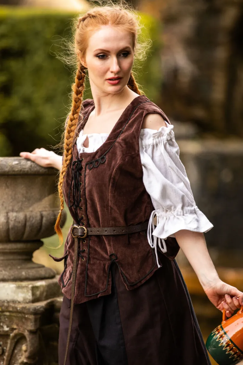 Best Leonardo Carbone Miederweste "Odette" Dunkelbraun
