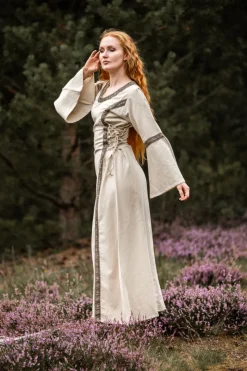 Cheap Leonardo Carbone Mittelalter Baumwollkleid "Angie" Natur